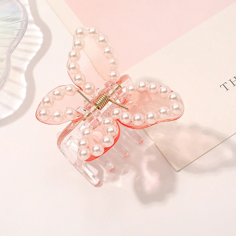 Summer Small Transparent Butterfly Hair Claws Hairpin Cute Grabs Acrylic Clip For Women Sweet Accessory 6 Style | Украшения и