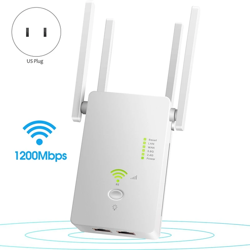 dual band 1200mbps wifi 2 4g5g extender router wifi signal amplifier signal booster wifi repeater access point free global shipping
