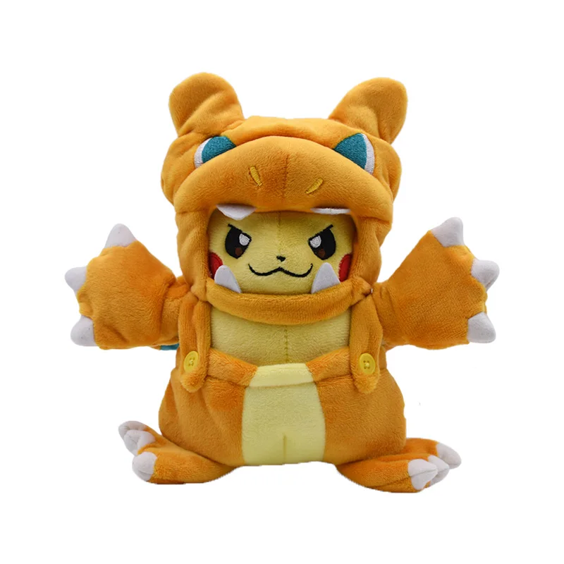 Горячие игрушки 20-24 см 7,9-9,4 ''Пикачу Косплей тиранитар Hydreigon Charizard Snorlax Ampharos Garchomp Мягкие плюшевые игрушки плюш - Цвет: 21cm Charizard