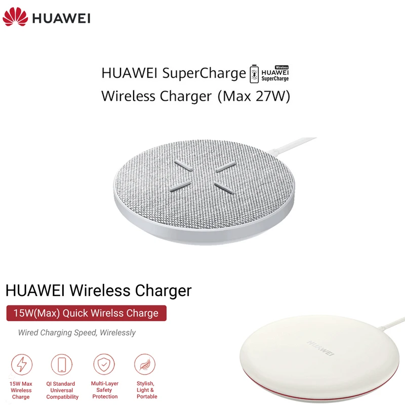 Huawei супер заряда CP61 27 Вт Беспроводное зарядное устройство CP60 15 беспроводной
