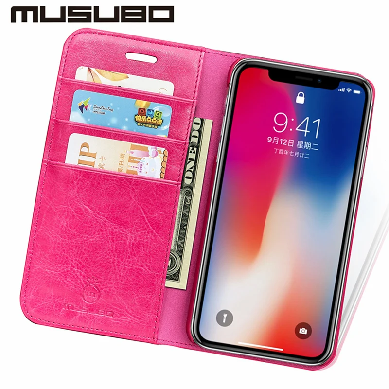 Роскошный Musubo кожаный чехол-книжка с застежкой для iphone Xs Max X XR 7 Plus 6plus 6s 5 Флип Стенд кожаный чехол для iphone 8 Plus держатель для карт