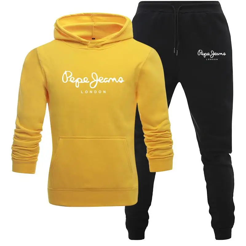 

2021 Autumn Winter Hot Brand Two Pieces Sets Thick hoodies Tracksuit Men/women Sportswear Gyms Fitness Training Sweatshirts S-3X