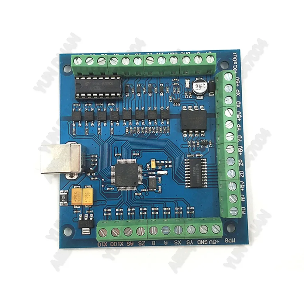 4 оси Mach3 USB ЧПУ контроллер движения шаговый электродвигатель драйвер секционная