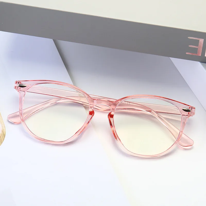 2020 винтажные прозрачные очки круглые пластиковые мужские и женские однотонные