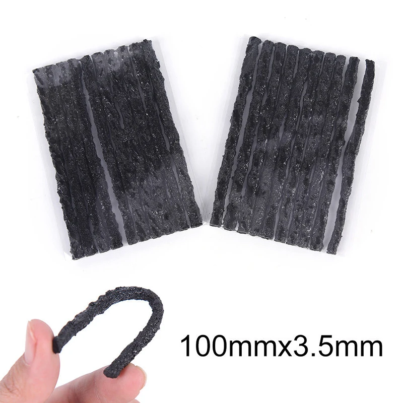 

Tire Car Tyre Seal Strip 50Pcs Rubber Black Puncture Recovery Tubeless