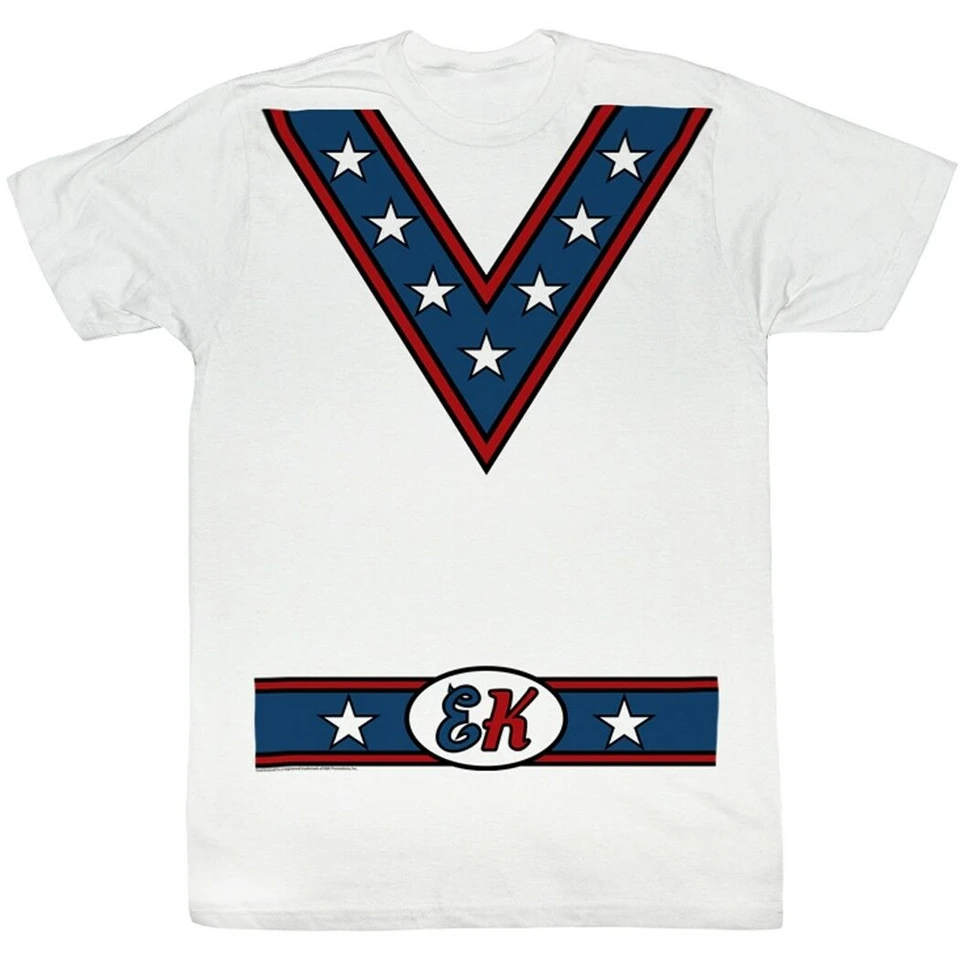 Костюм Evel Knievel футболка в стиле хип-хоп для мужчин и женщин из 100% хлопка | Мужская