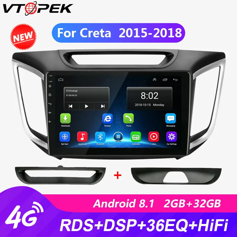 Vtopek 4G WIFI 2 Din 10 &quotавтомобильное радио Android 8 1 сенсорный экран Bluetooth плееры для Hyundai