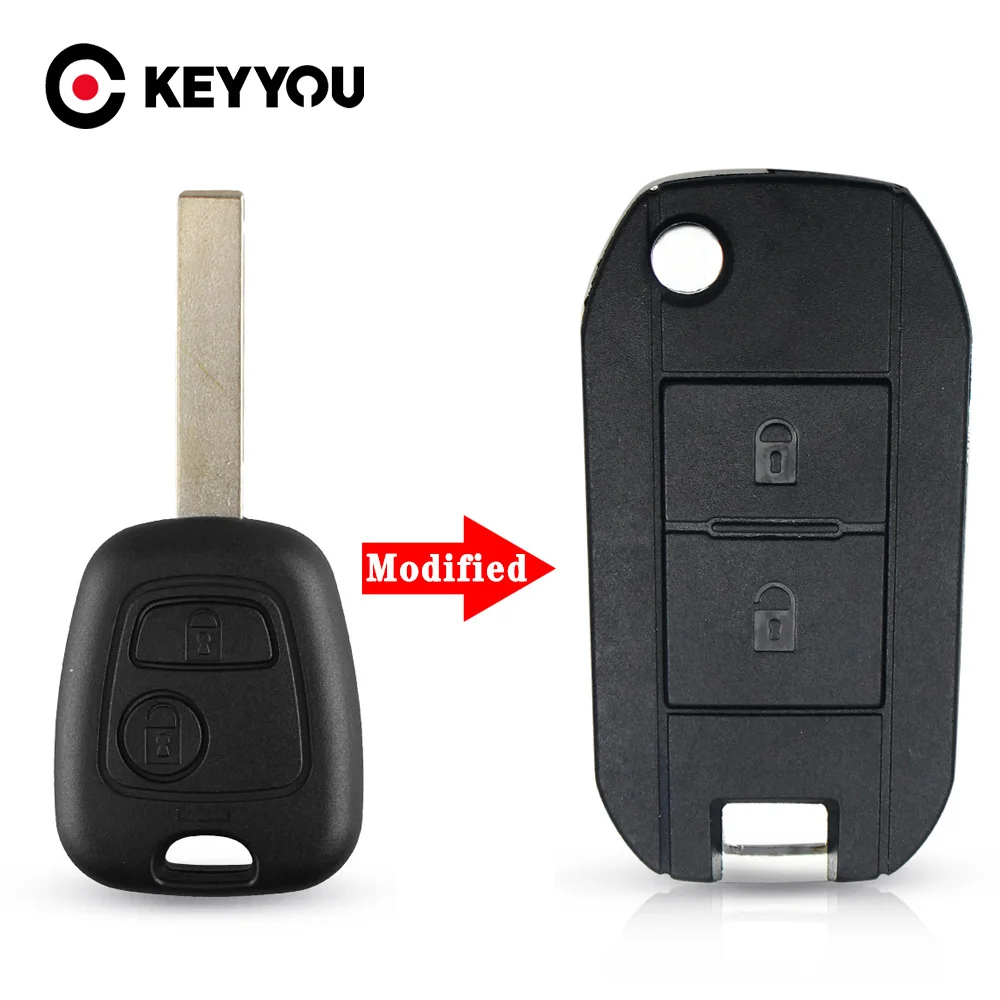 Брелок KEYYOU для Peugeot 307 107 207 407 Citroen C1 C2 C3 C4 C5 модифицированный пульт дистанционного
