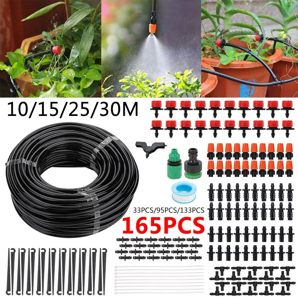 

10/15/25/30m Irrigation Hose Misting Sprinkler Watering Spray Nozzle Humidification Cooling Lawn Sprinklers Potted Plant