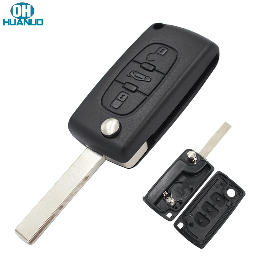 3 кнопки раскладной чехол для ключей с дистанционным управлением пустой корпус