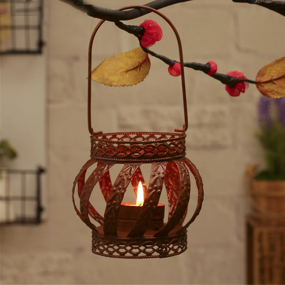 Европейский VintageCandle Романтический кованого железа подсвечник ретро Творческий