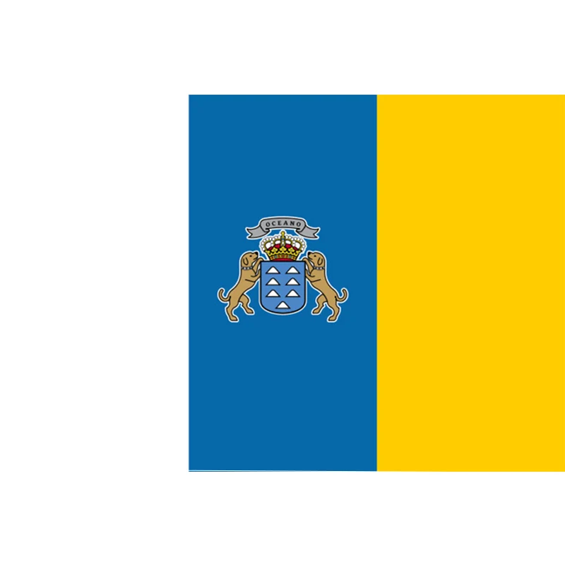 

Подиум 90x150 см Канарские острова Испанский флаг 3 фута X 5 футов полиэстер под заказ уличный флаг