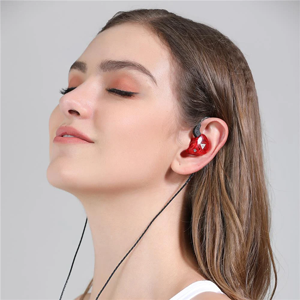 

QKZ AK6 Wired Earphones 3.5mm Jack Low Latency HiFi Stereo Sound Drive-by-Wire Headphones Built-in Microphone Hands-Free Earbuds