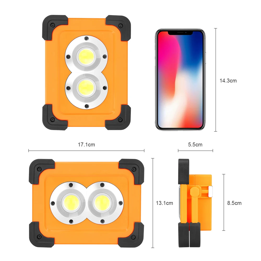 Светодиодный портативный Точечный светильник супер яркий 2 COB светодиодный