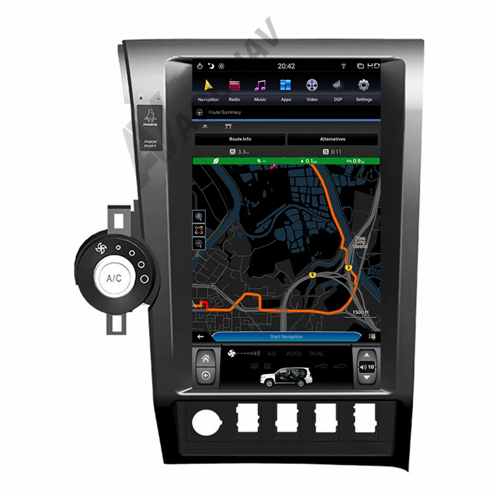Автомобильное радио 2 Din Android Тесла стиль GPS для TOYOTA Tundra 2007-2011 Sequoia 2007-2018