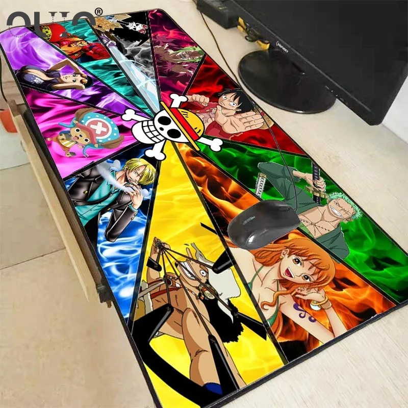 

OUIO Anime Mouse Pad Gaming Mouse Pad Large Cartoon Anime Rubber Mouse Pad Keyboard Mat Table Mat PC Mousepads with Lock Edge