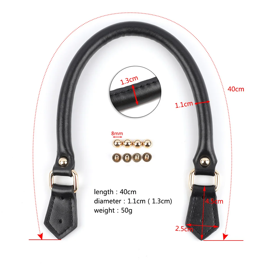2 Pcs Bag Belt Detachable PU Leather Handle PVC Bag Handles Replacement Bag Accessories Handbag Band Handle Strap Band