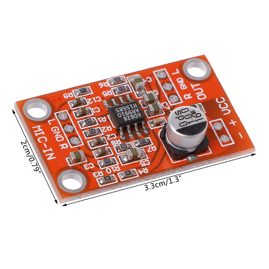 Crust Pro 1 шт. AD828 стерео Динамический микрофон предусилитель плата микрофона Модуль