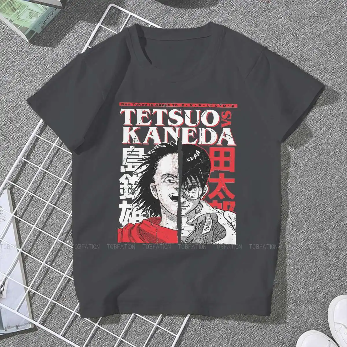 Tetsuo VS Kaneda женские футболки Akira 80-х японская манга фильм гранж винтажная Женская