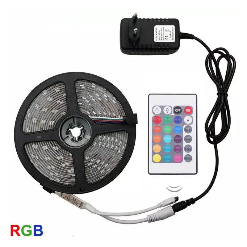 Светодиодная лента RGB светильник s 5050 водонепроницаемый 5 м гибкая неоновая 2835