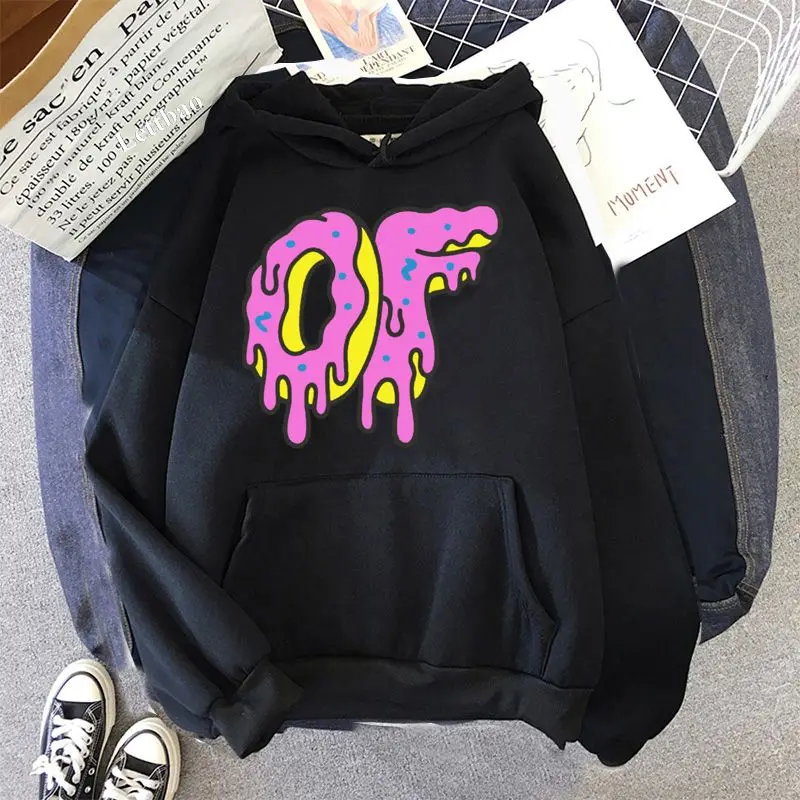 Свитшот женский с пончиками длинным рукавом осень 2021 | Женская одежда