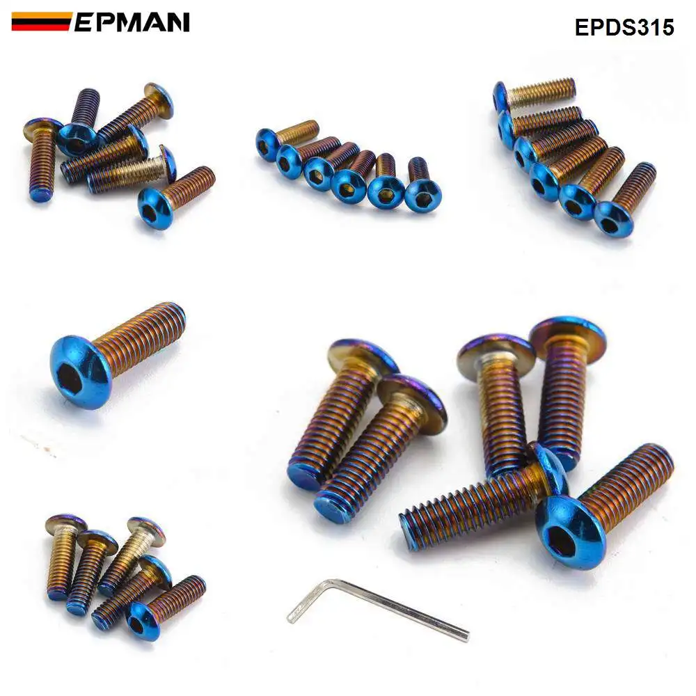 Epman 6 шт. сгоревший Титан (Neochrome) m5 Комплект болтов для руля подходит работает