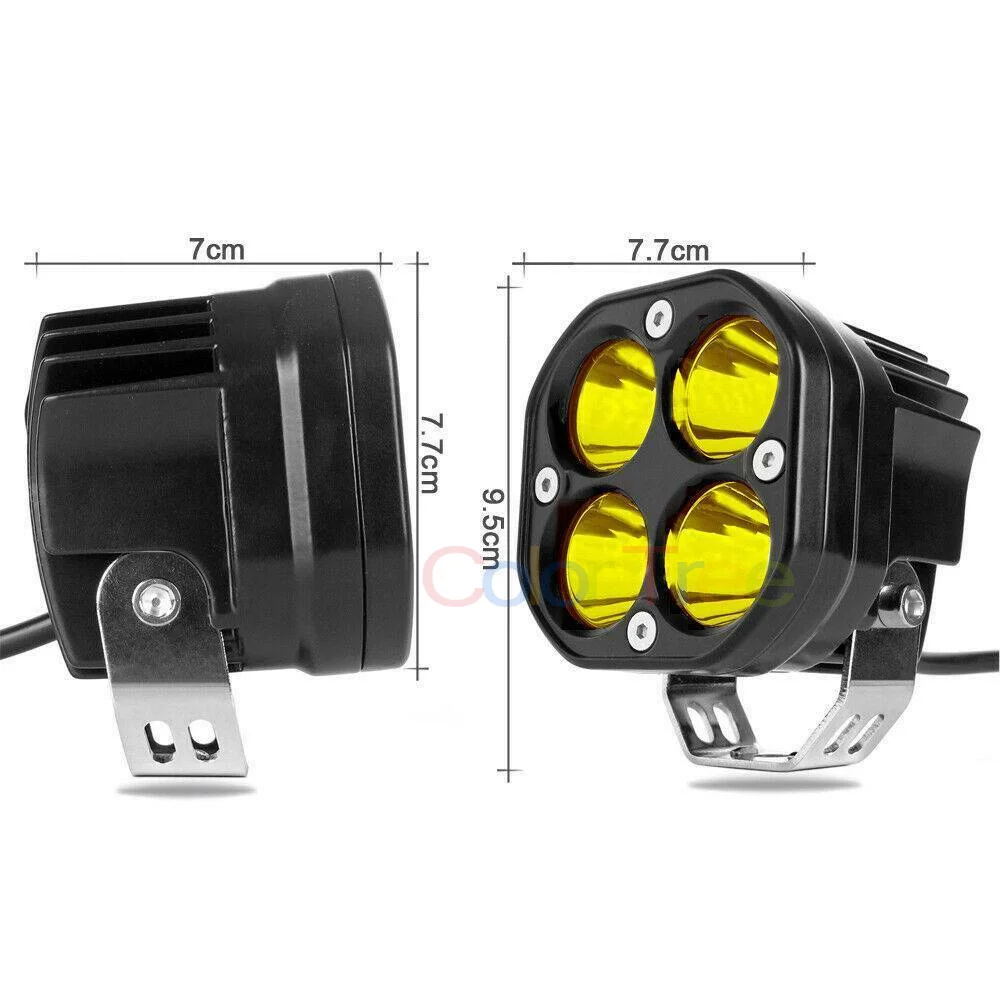 

1pc 3 Inch 40W Square Bright LED Spotlight Work Light Driving Fog Lamp For Car Motorbike SUV Truck Repairing Camping Hiking