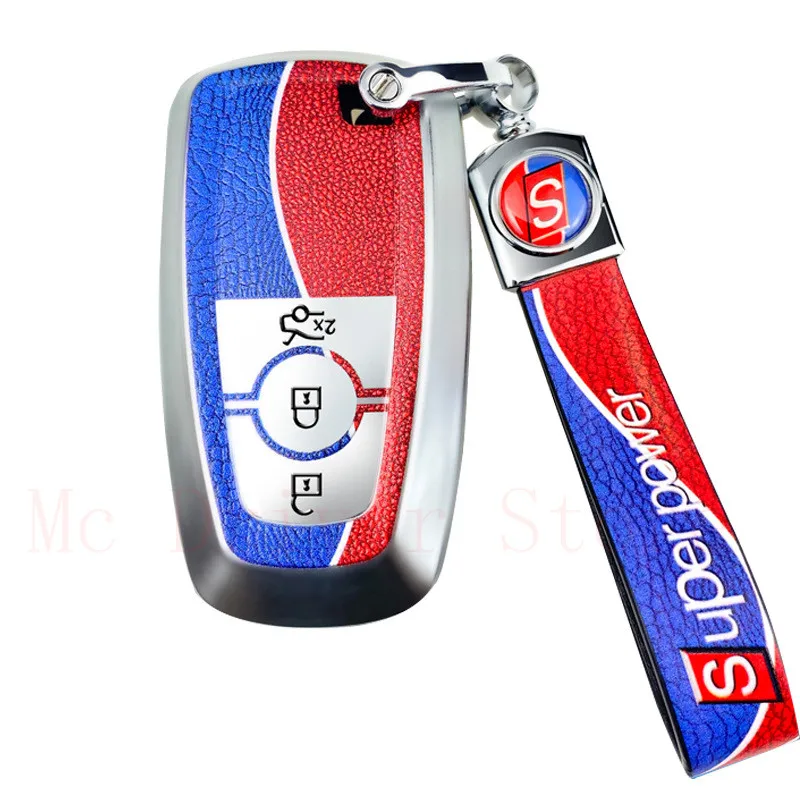key shell For Ford 2018 edge Mondeo f150 car case cover TPU leather grain sport fashion keychain holder | Автомобили и мотоциклы