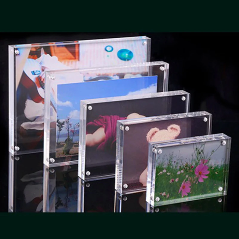 Magnetic Transparent Acrylic Picture Photo Frame Poster Display Stand Holder Table Price Tag Home Decoration | Дом и сад