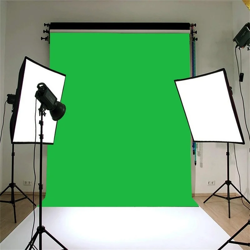 150x150cm Green Screen Photography Backdrop Foldable Non-woven Solid Color Chromakey Photo Background for Studio Video