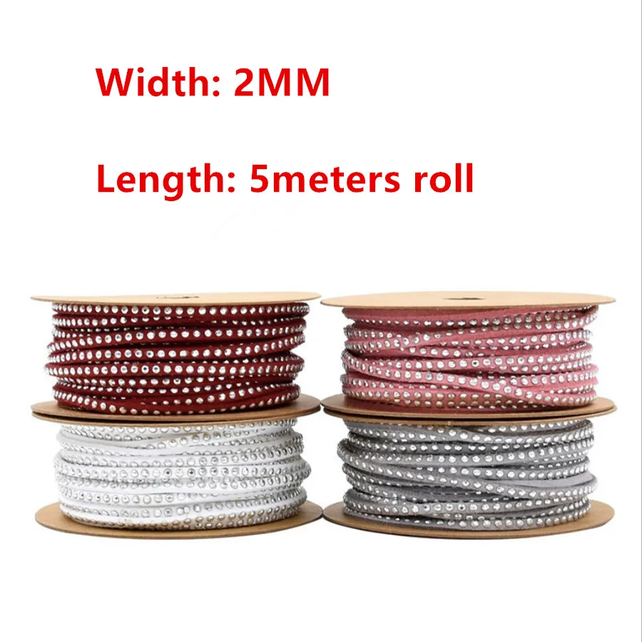 2 мм х 5 метров горячее сверление алмаз плоская кожа кружево Бисероплетение нить