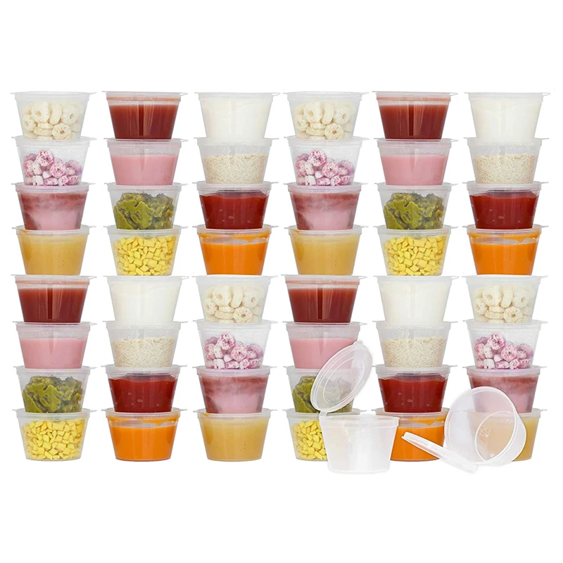 30-100 мл прозрачные пластиковые одноразовые порционные чашки с прикрепленными
