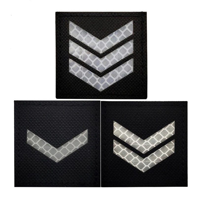 1 2 3 Level Reflective Patches Tactical Backpack Vest Strip Stickers Badge Army Military Clothes Jacket Bag DIY Appliques