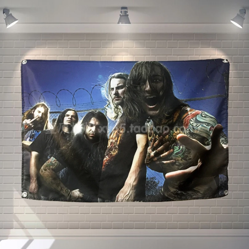 

"Suicide Silence" rock band poster banner 4 holes hanging flags 56X36 inches Games billiards hall decor wall background