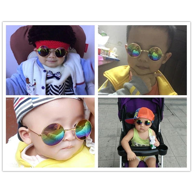 Классические Винтажные Солнцезащитные очки 2020 детские цветные зеркальные милые