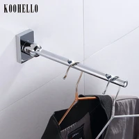 rotating wall hook metal coat hooks hanger clothes rack hangers chrome kitchen bedroom single rod with hooks multifunctional