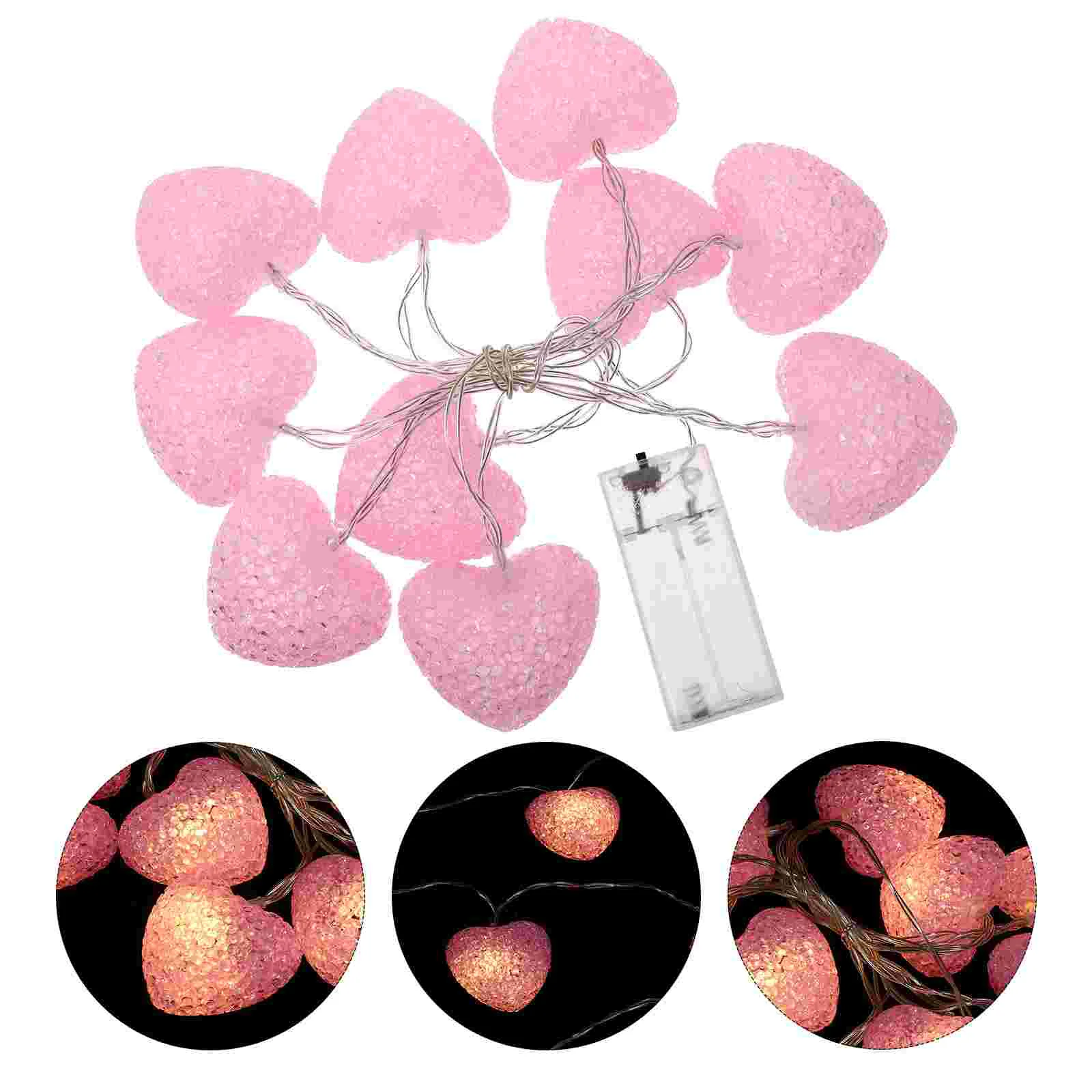

1pc Romantic LED Lights Heart Shaped Festival Garden Decorative Lamp String
