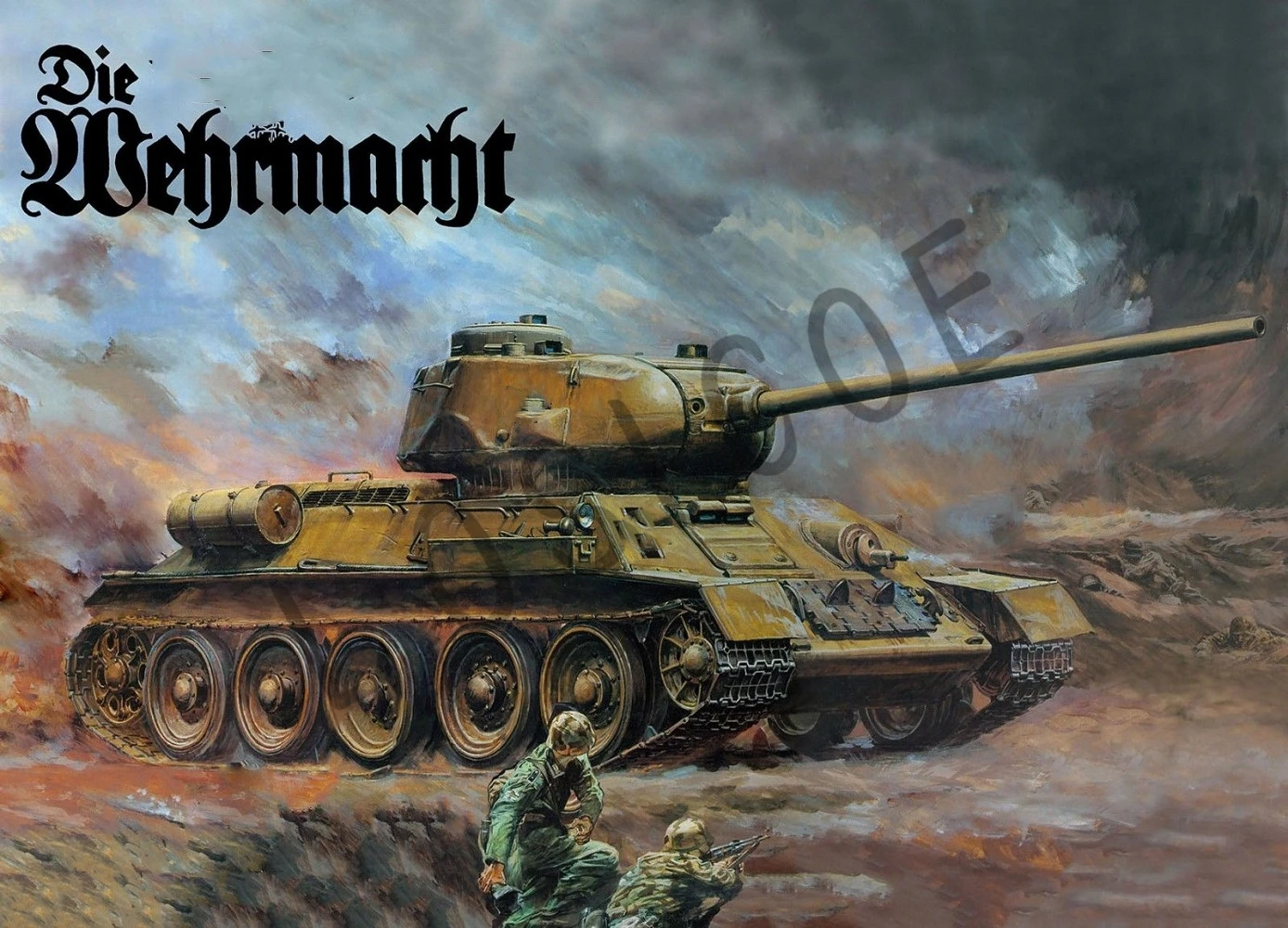 WW2 GER под давлением вермахта Германия захватили резервуар для печати плакатов