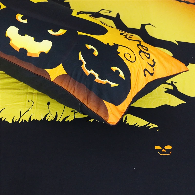 Тыква череп на Хеллоуин постельное белье набор для взрослых/детское одеяло