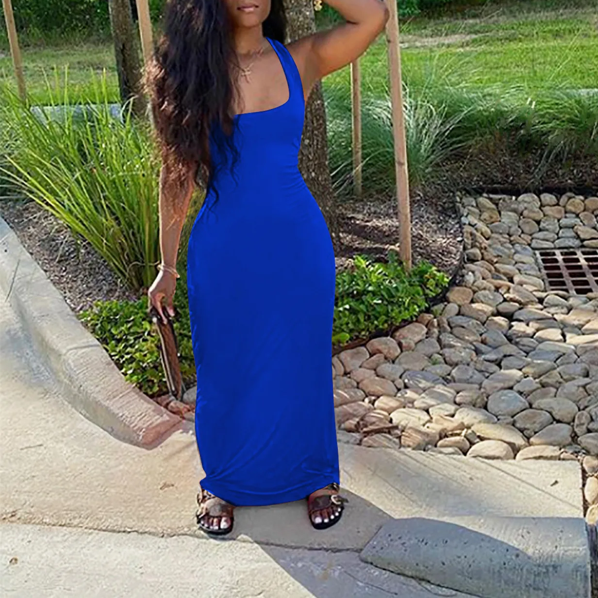 

Sexy Hollow Out Backless Maxi Dress Womens Clothes Sleeveless Long Summer Dresses for Women Casual Vestidos