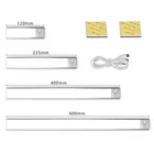 Ультратонкий 3676140 светодиодов, с пассивным инфракрасным датчиком движения, под освещением шкафа, USB, перезаряжаемый, 3 цветовых режима светодиодный светильник для шкафа, ночной Светильник