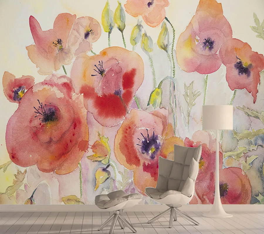 Фотообои обои бумага s домашний декор красная роза фрески настенная для гостиной