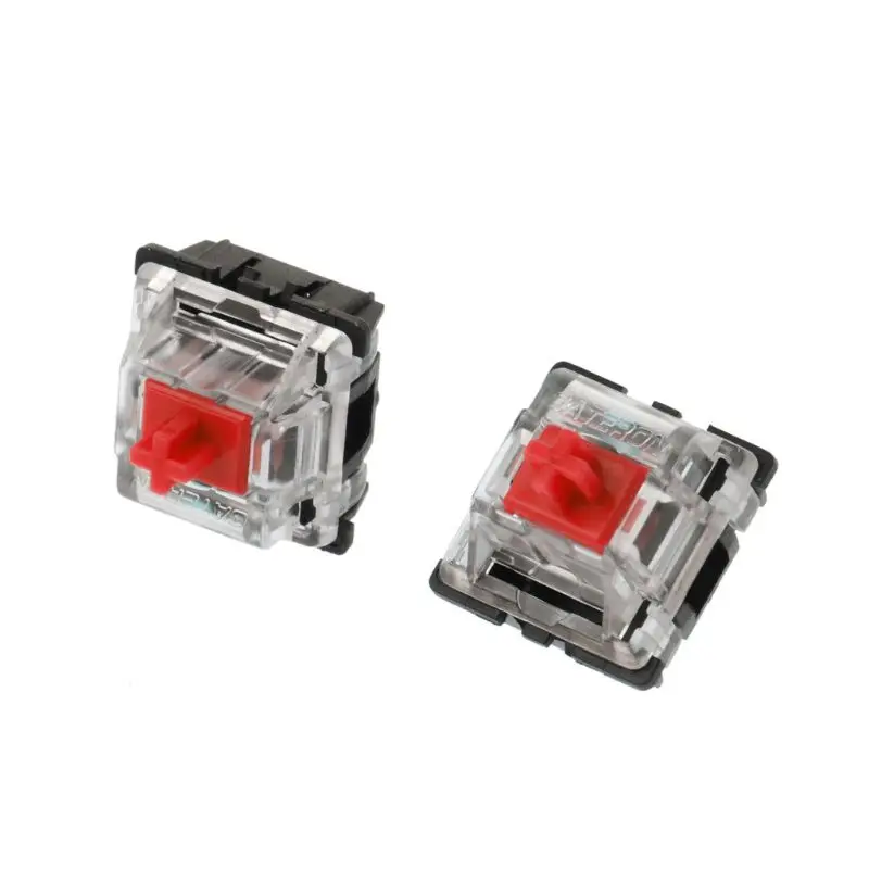 

10Pcs Mechanical Keyboard Gateron MX 3 Pin Red Switch Transparent Case K3KB