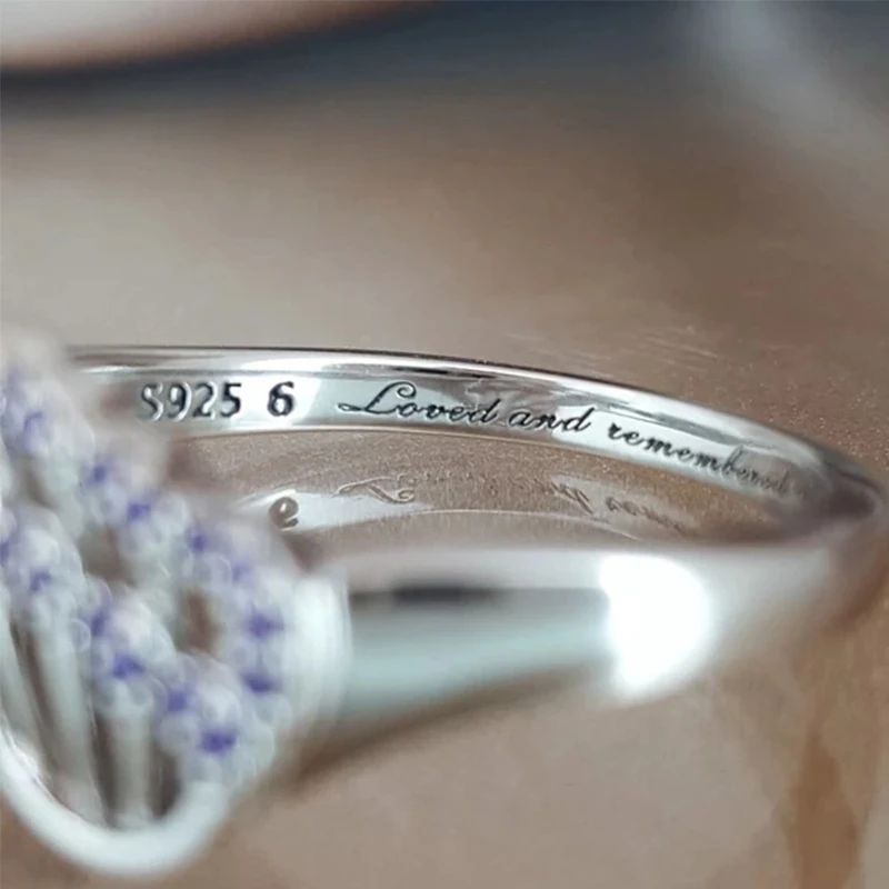 Новое Фиолетовое кольцо с павлином и кристаллами в виде крыльев винтажные