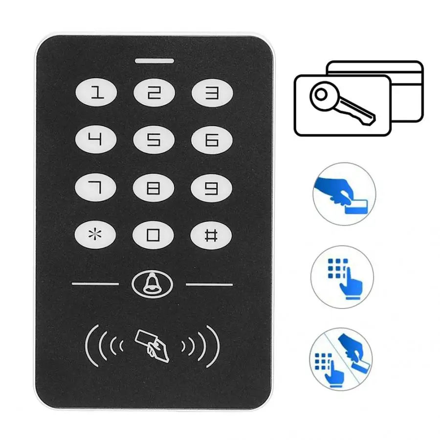 A1 RFID-кардридер Водонепроницаемая клавиатура дверной звонок управление доступом