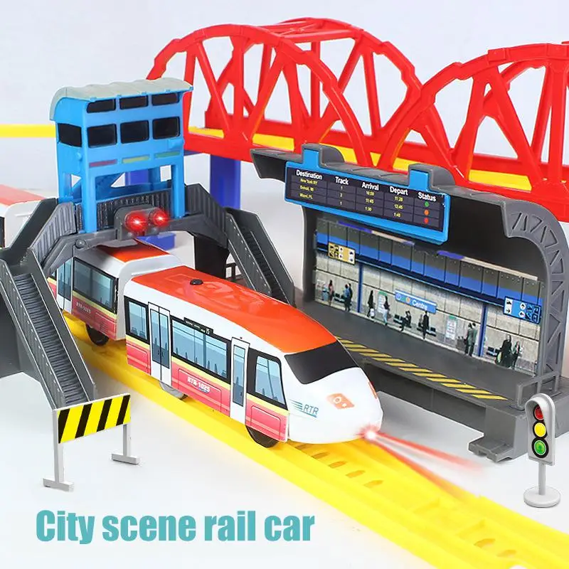 

High speed railway harmony small train track car children's toys educational boy electric simulation motor car model toys Rail