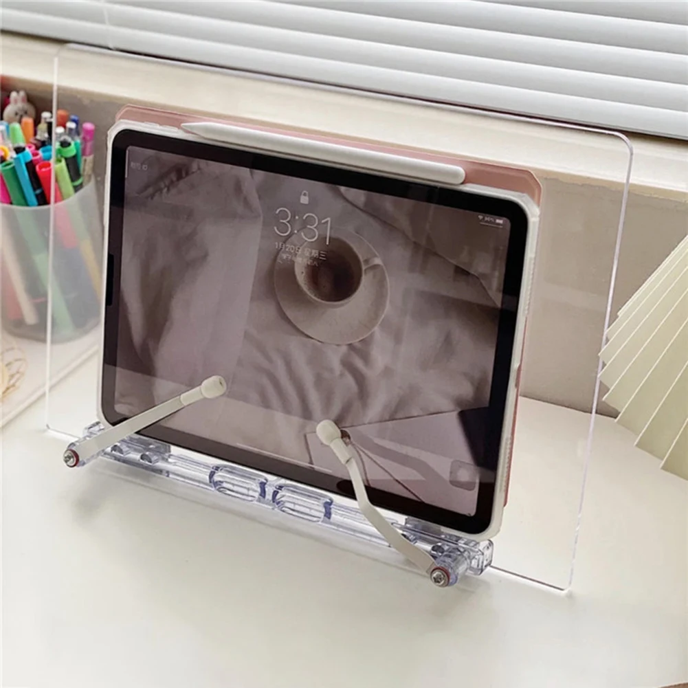 

Многофункциональный Прозрачный акриловый держатель для iPad, подставка для чтения, держатель, креативные школьные и офисные канцелярские пр...