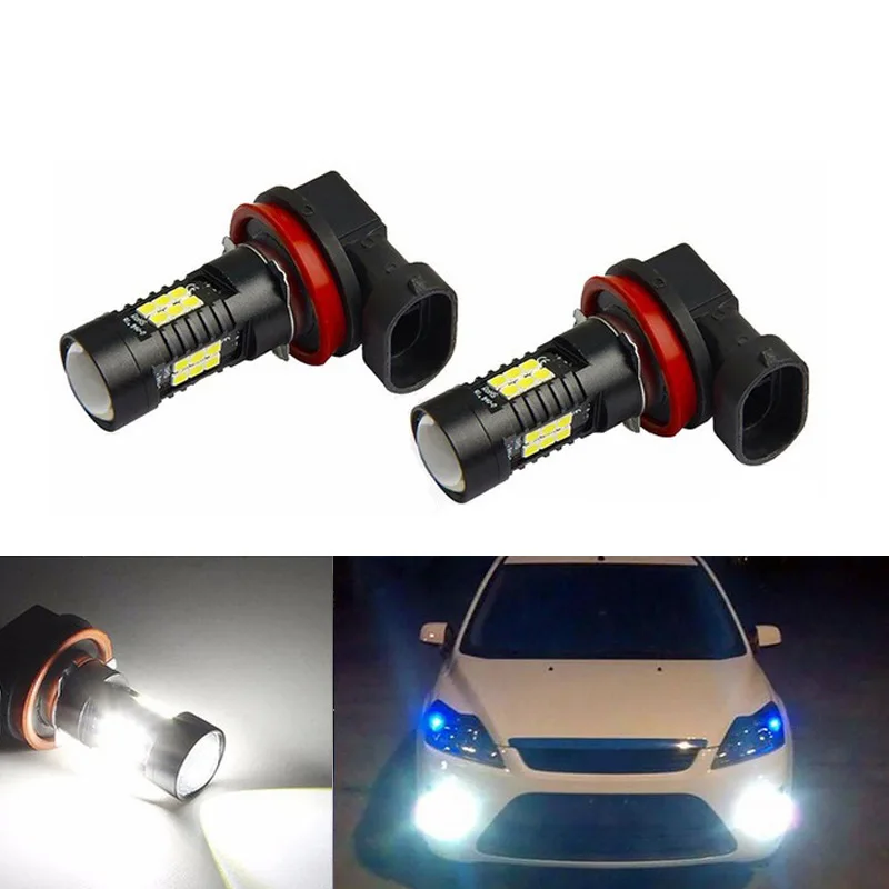 

LKT 1PCS Automotive LED Fog Light 3030 21SMD H8 H11 LED High Brightness Fog Light Bulb 9005/9006 21W