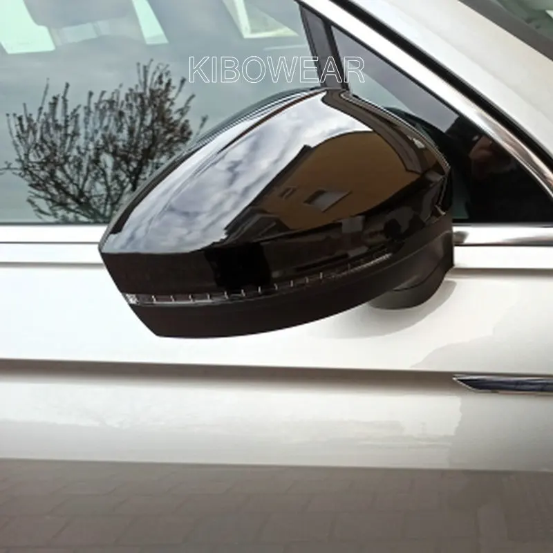 Черные Зеркальные крышки с боковым крылом для VW Tiguan Allspace L MK2 2017 2018 Замена 2019 2020