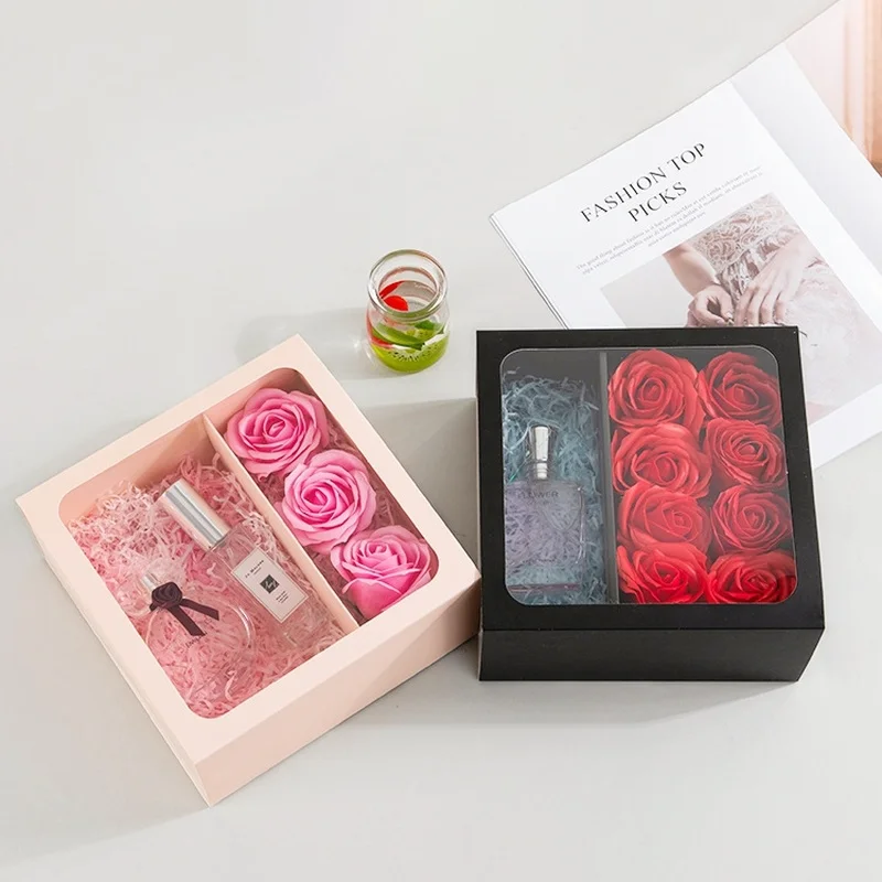 

5pcs/lot Fresh Flower Paper Box Rose Florist Packaging Wedding Favors for Guests Christmas Gift Box Birthday Carton